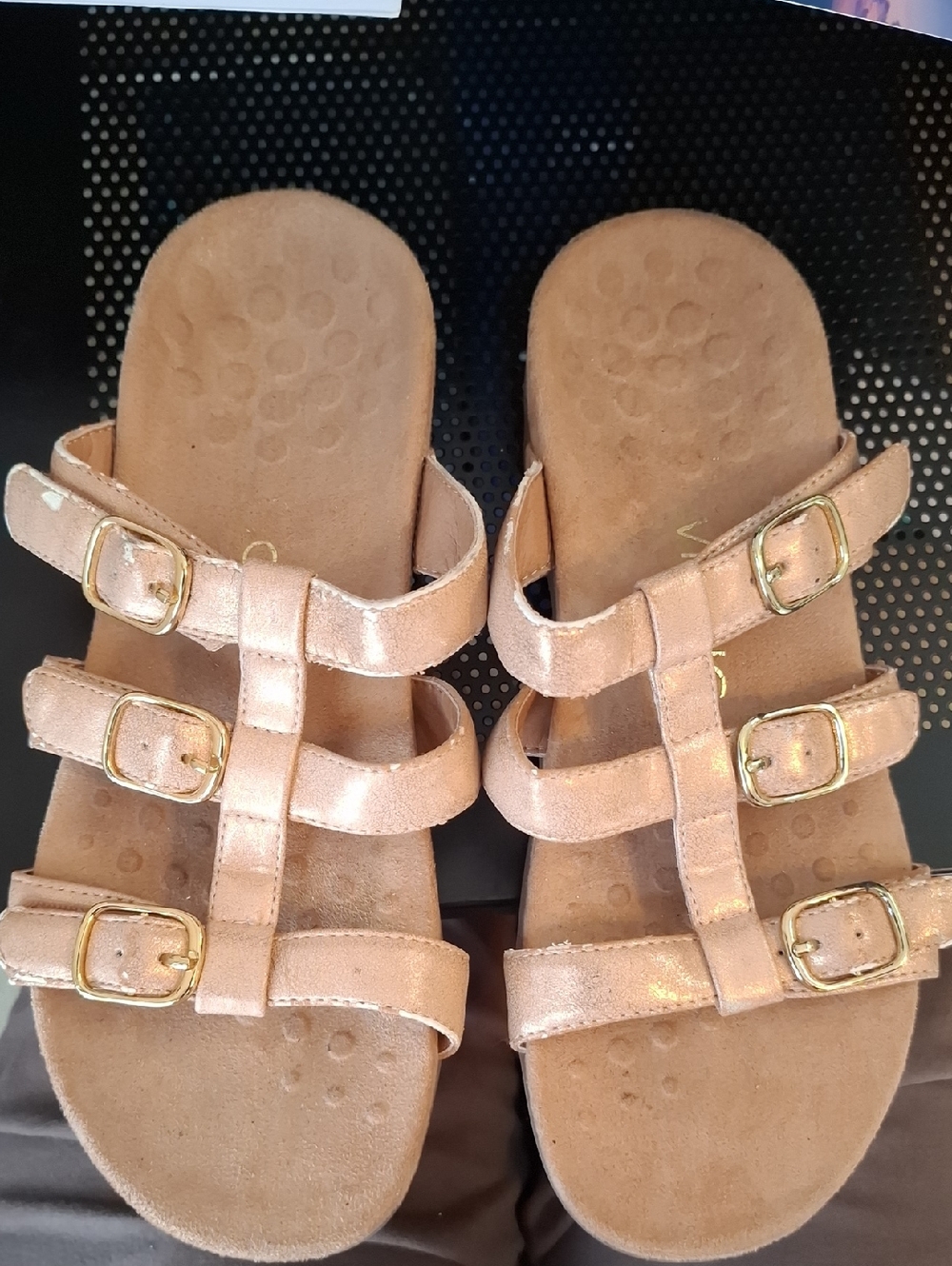 Vionic 'Misa' Rose Gold Slide Sandal Size 7